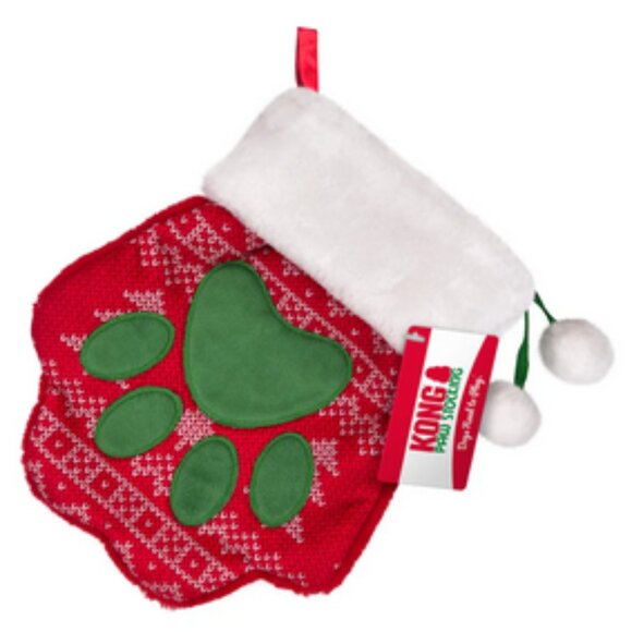 NWT ~ Kong's Holiday Paw-Shaped Stocking for Treats and Toys, Size: Large - Picture 1 of 6